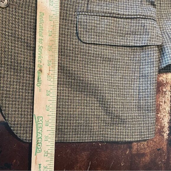 Ermenegildo Zegna 54R Brown Wool Micro Check Hopsack Blazer Sports Coat - Picture 8 of 11